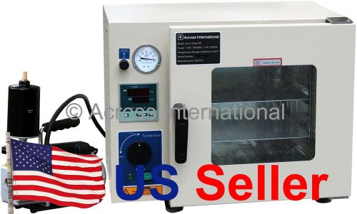 Ai 0.9 cu ft 12x12x11&#034; vacuum degassing chamber drying oven with 2.5 cfm pump for sale