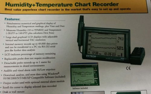Extech Humidity - temperature Chart Recorder x 5