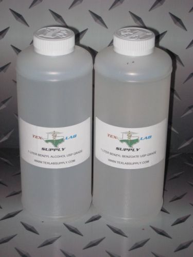 Tex Lab Supply 1 Liter Benzyl Benzoate + Benzyl Alcohol USP Combo Sterile