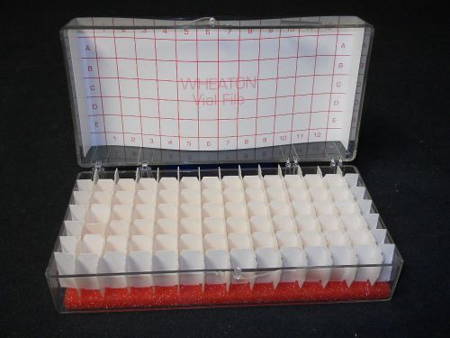 Wheaton m-t vial storage case w/ divider &amp; foam for (60) 2ml vials, 228778 for sale