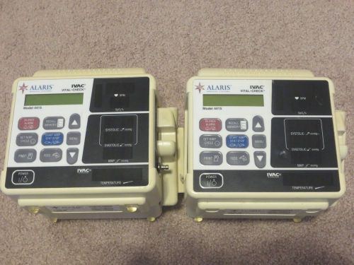 Lot of 2 Alaris  4415 IVAC Vital Check Patient Monitors