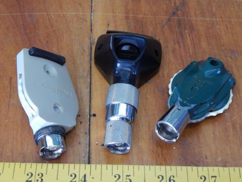 Welch Allyn Opthalmoscope Heads X 3, 176, 114, 115, Vintage, Older Items! Used!