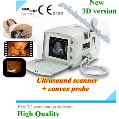 Ce digital portable diagnose ultrasound scanner machine convex+ free 3d software for sale