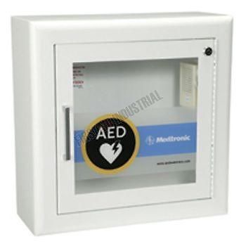 Aed wall cabinet with alarm - recessed, square edges, 1.5&#034; return (fire rated) for sale