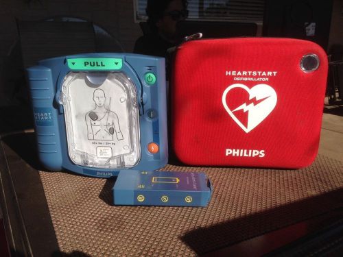 New philips heart start m5066a home onsite aed defibrillator case heartstart | for sale