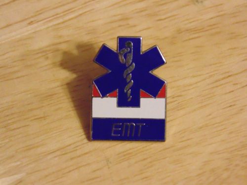 EMT Star of Life pin, brand new, 1&#034; tall 3/4&#034; wide, clutch back