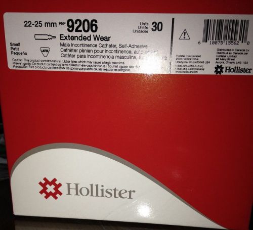 Hollister 9206 22-25mm Extended Wear Male Catheter, self-Adhesive box of 30
