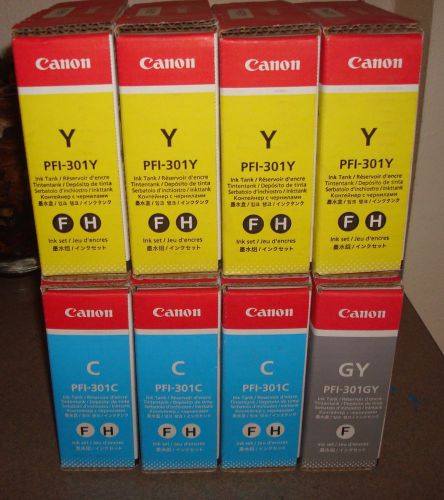 Canon pfi-301 ink ctg. 330ml, new oem lot of 16 for sale