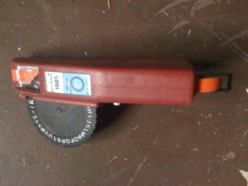 Vintage Retro Dymo 1885 Label Maker embossing Punch tape roll incl. WORKS GoOd!