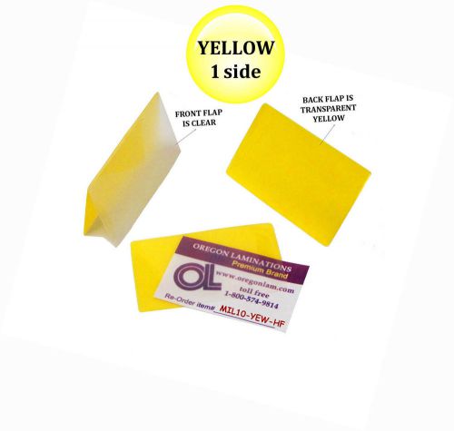 Yellow/clear military card laminating pouches 2-5/8 x 3-7/8 qty 50 by lam-it-all for sale