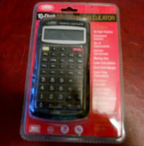 LeWorld 10-Digit Display Financial Calculator, Black - 70105