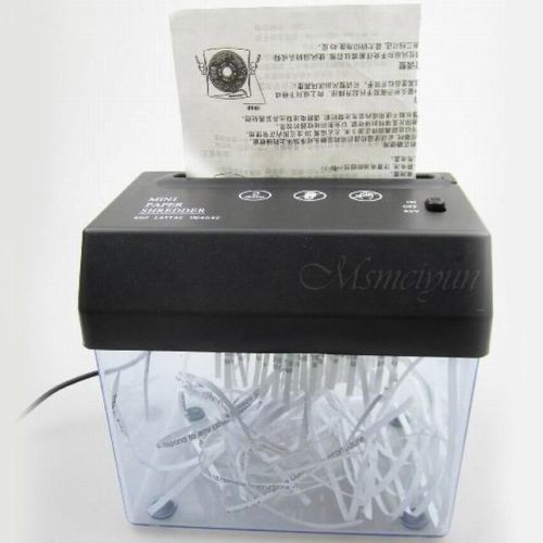 Black USB or Batteries Powered Pot Paper OLTG Shredder Cutter MSYG