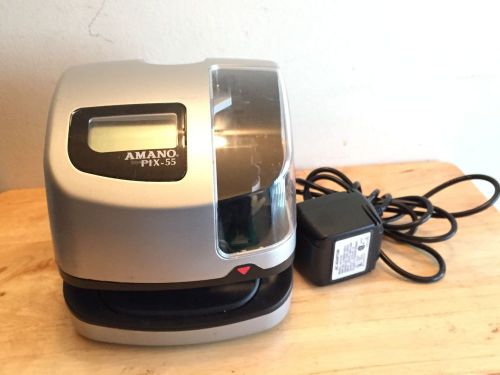 Amano pix-55 atomic time stamp punch card machine for sale