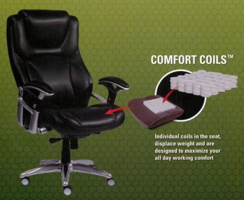 NEW True Innovations Leather Big &amp; Tall Office Chair (43188) SEAT CUSHION ONLY
