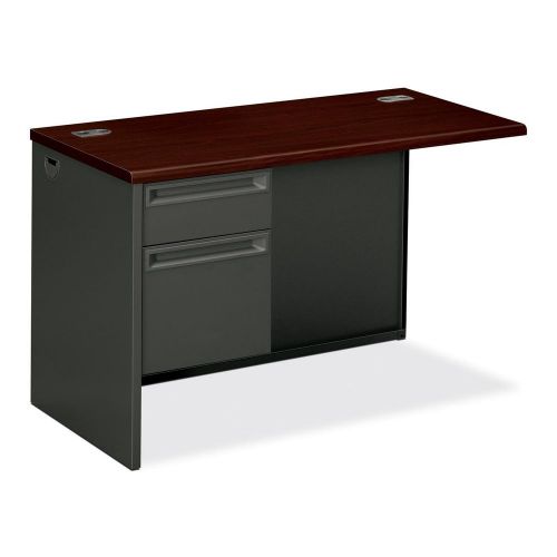 The hon company hon38216lns 38000 series mahogany/charcoal metal desking for sale
