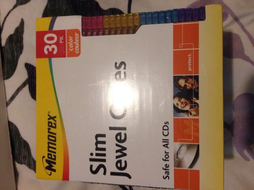 Slim Jewel Cases, For Cds, 30 Pac New