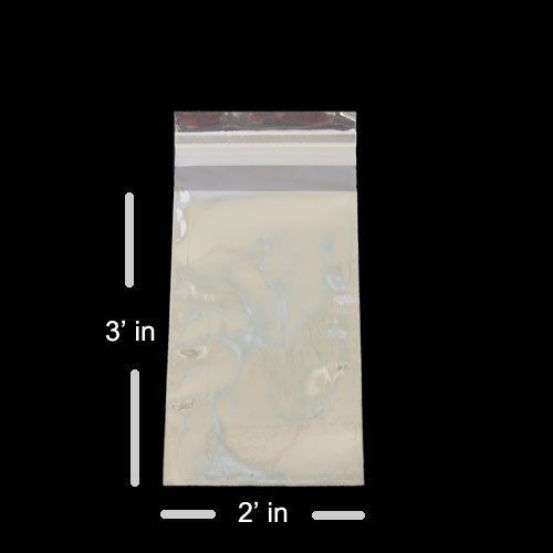 5000 Super Clear Premium 2&#034; x 3&#034; 1.5 Mil Thick Resealable Poly Bags S-15454