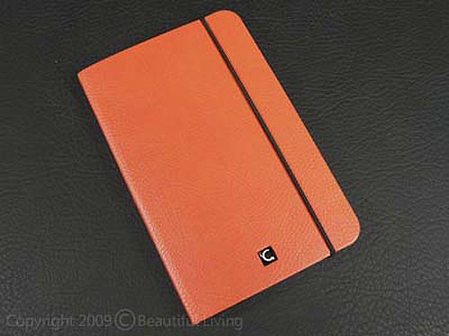 Cartesio 2015 small orange leather weekly planner vertical format 3 1/2 &#034; x 5 1/2 &#034; for sale