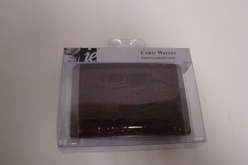 CARD WALLET BURGUNDY HOLDS UP TO 30 CARDS  2.8IN X 4.1 IN