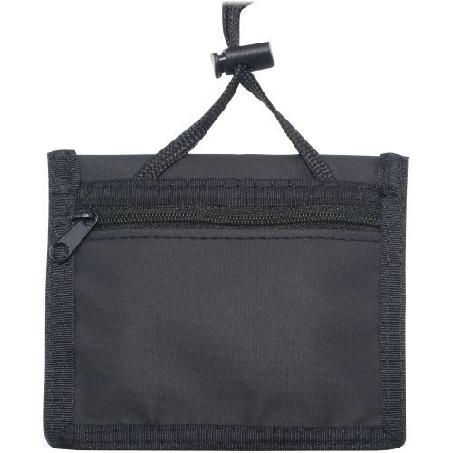 Advantus horizontal id/convention neck pouch - nylon - 12 / pk - black for sale