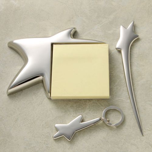 Personalized 3 Piece Silver Star Gift Set, Engraved Free