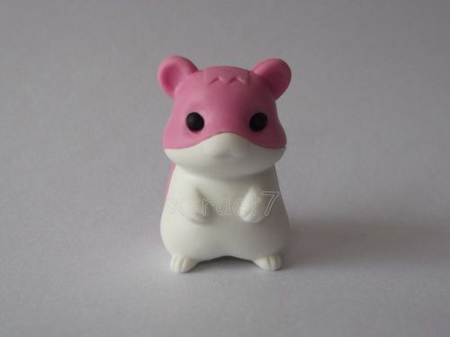 Iwako Japan Cute Kawaii Japanese Pink Hamster Eraser Made in Japan