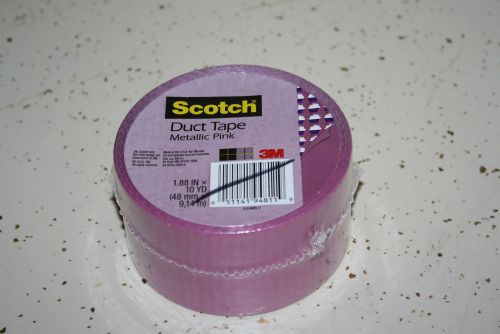 Metallic Pink Scotch Duck Tape 3M Duct Tape 1.88x10yd New Show Your Pink