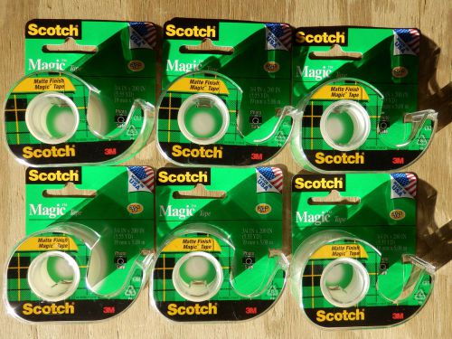 6 Rolls of Scotch Magic Tape  3/4 IN  * 1000 INCHES OF TAPE! SAME DAY SHIP*