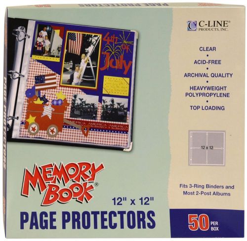 Memory book 12 x 12 inch scrapbook page protectors clear poly top load for sale