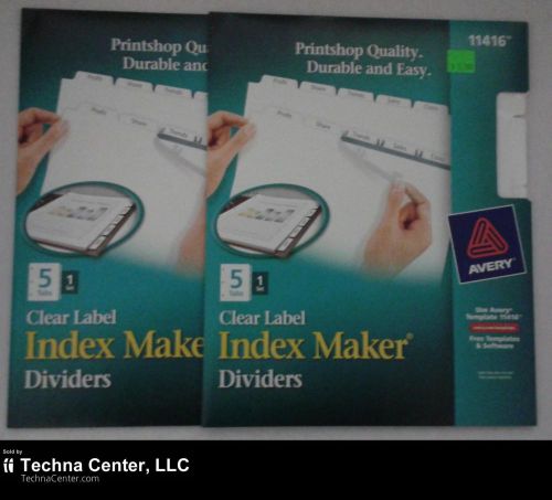 Avery Clear Label Index Makers, Dividers - 11416, 2 Packs