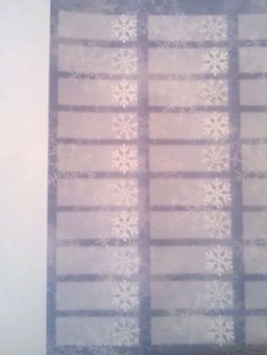 30 MAILING LABELS  Snowflake Holiday Theme Stationary Craft Place Cards