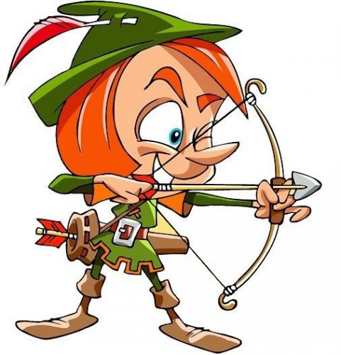 30 Custom Cartoon Robin Hood Personalized Address Labels