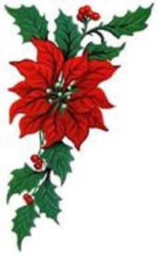 30 Custom Poinsettia Branch Personalized Address Labels