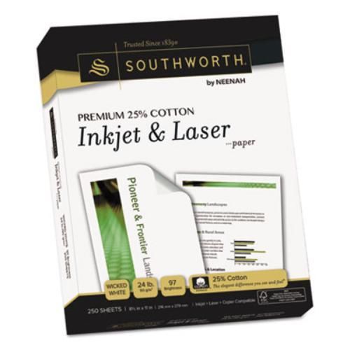 Southworth Company J344C Premium 25% Cotton Inkjet/laser Paper, White, 97