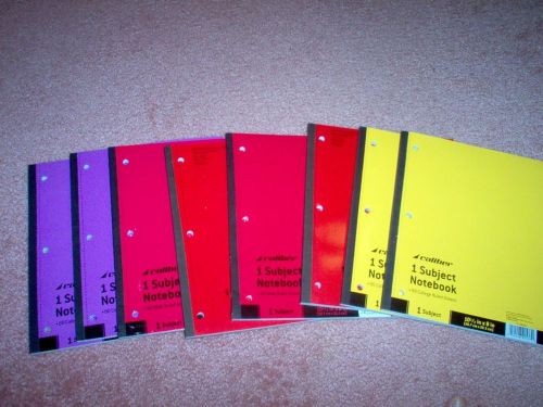 8  ONE SUBJECT NOTE BOOKS