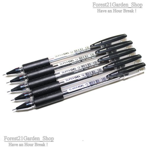 5 Pcs Monami Super Gel-Q Gel Ink Pen - 0.4 mm - Black 5 Pcs
