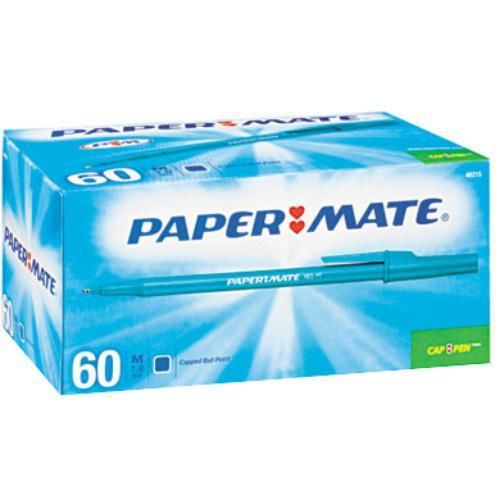 Paper Mate Stick Ballpoint Pen - Blue Ink - Blue Barrel - 60 / Pack (4621501)