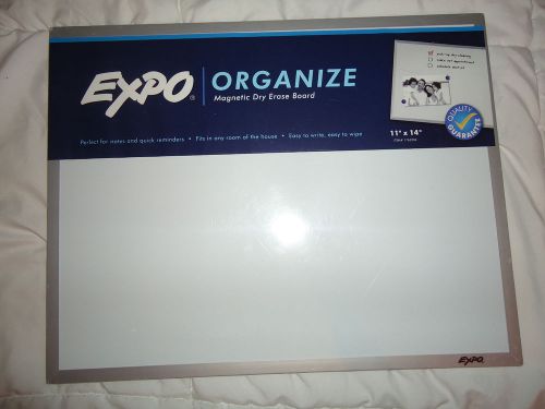 EXPO ORGANIZE MAGNETIC DRY ERASE SILVER BOARD 11&#034;x14&#034; (ITEM# 1765204)