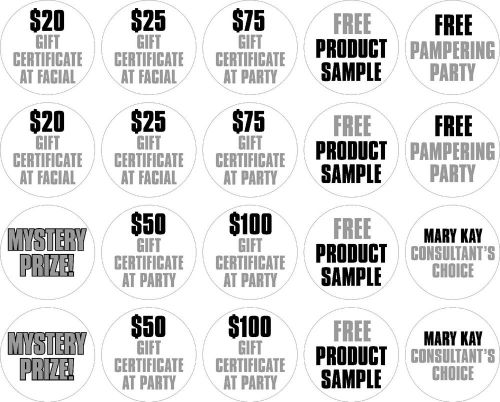 Mary kay stickers for mary kay prize wheel 16 wedge design for sale