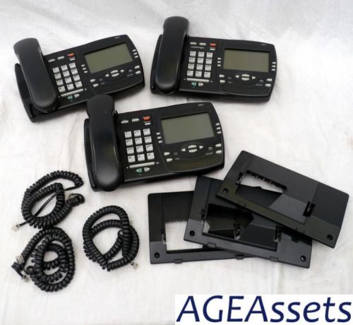 Vertical Aastra Nortel 480e LCD Display PBX Business Phone 20040628 (LOT OF 3=)