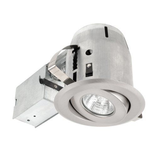 Globe Electric 90012 4-Inch Recessed Light Fixture  Brushed Nickel