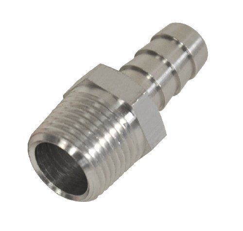 Derale 98101 3/8&#034; npt male x 3/8&#034; straight hose barb fitting for sale