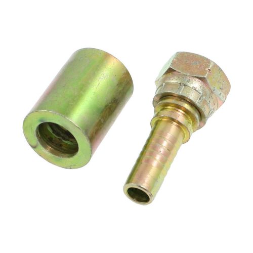 Bronze tone 0.75&#034; dia female thread c type oil pipe connector coupler for sale