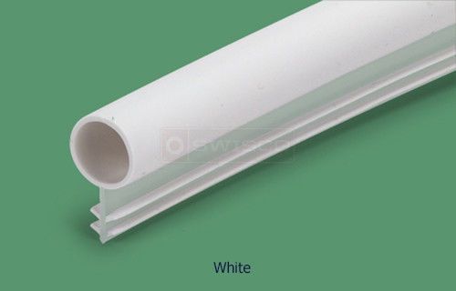 Window slot kerf mount weatherstrip 5/16&#034; bulb bubble round seal 25&#039; white for sale