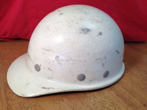Super Glas Fibre Metal White VTG Hard Hat Adjustable Construction Mining
