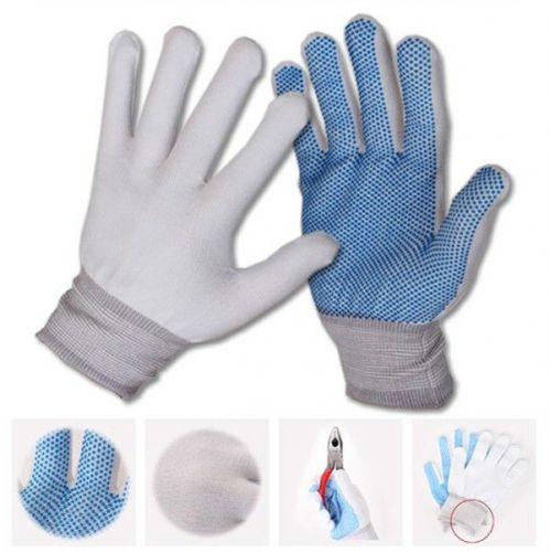 1 pairs work gloves nylon dot palm coating quality nitrile rubber coated - large for sale