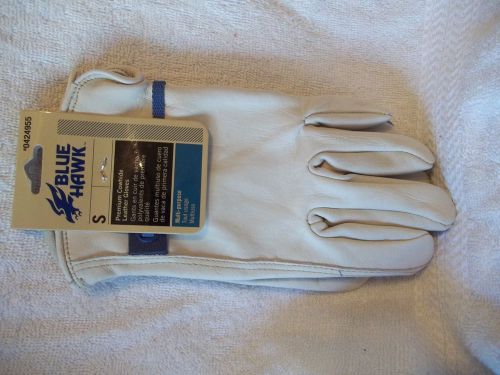 1 Pair Blue Hawk Leather Gloves (Small)