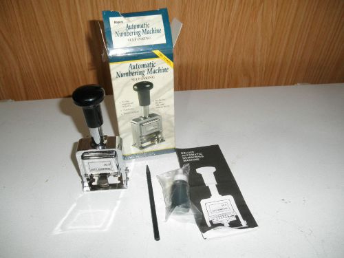 ROGERS AUTOMATIC NUMBERING STAMP MACHINE WITH INK AND STYLUS - NEW SEALED!