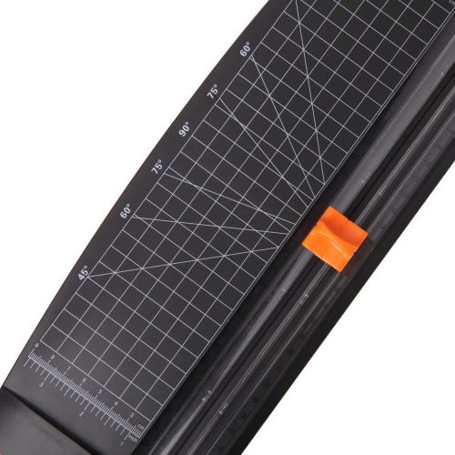 10 sheets a4 guillotine ruler paper cutter plastic trimmer black-orange security for sale