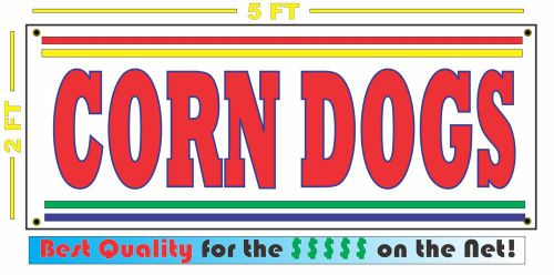 CORN DOGS BANNER Sign NEW Larger Size for Fair Carnival Hot Dog Stand Cart